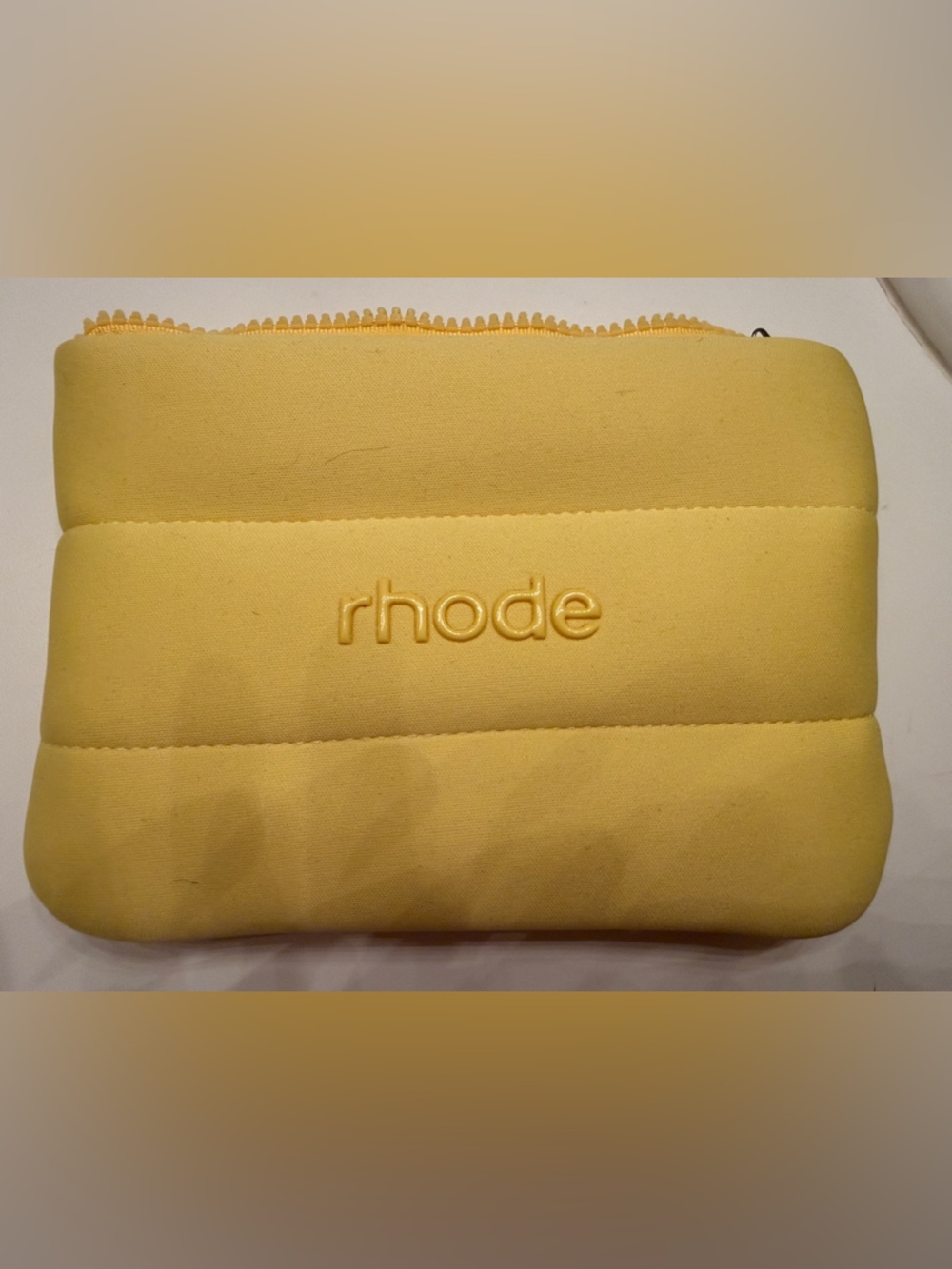RHODE Yellow Padded Cosmetic Case